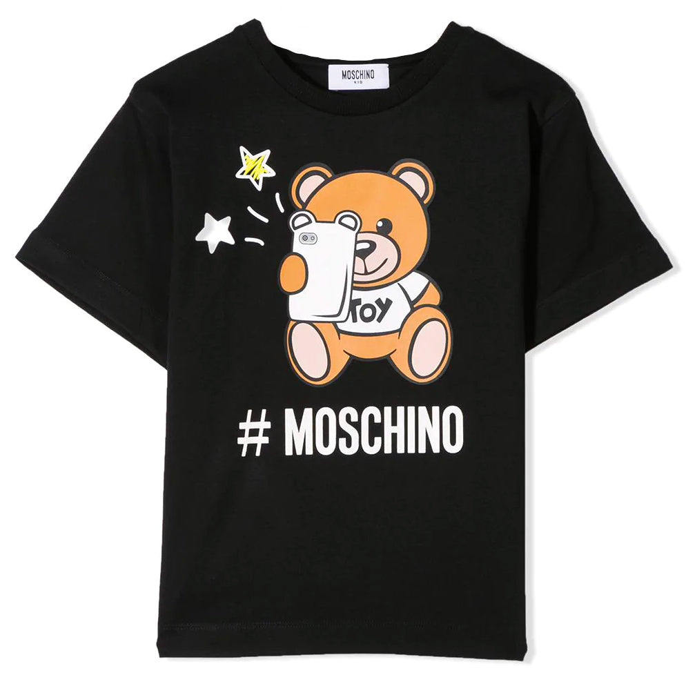 Unisex Black Logo Teddybear T-shirt