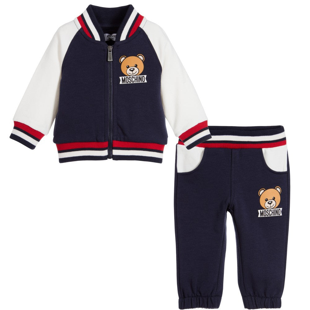 moschino baby teddy tracksuit