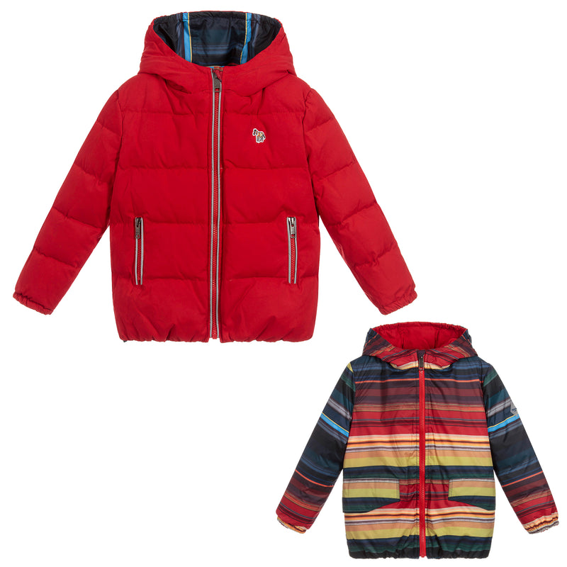 Registratie methaan handel Paul Smith Boys Reversible Jacket Red Colorful Striped – Petit New York