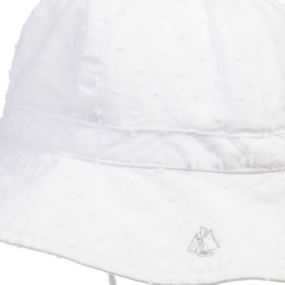 baby girl white sun hat