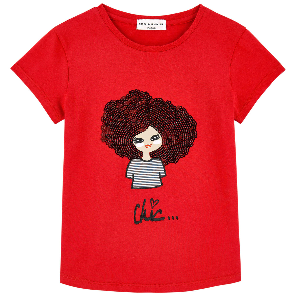 red printed t shirt