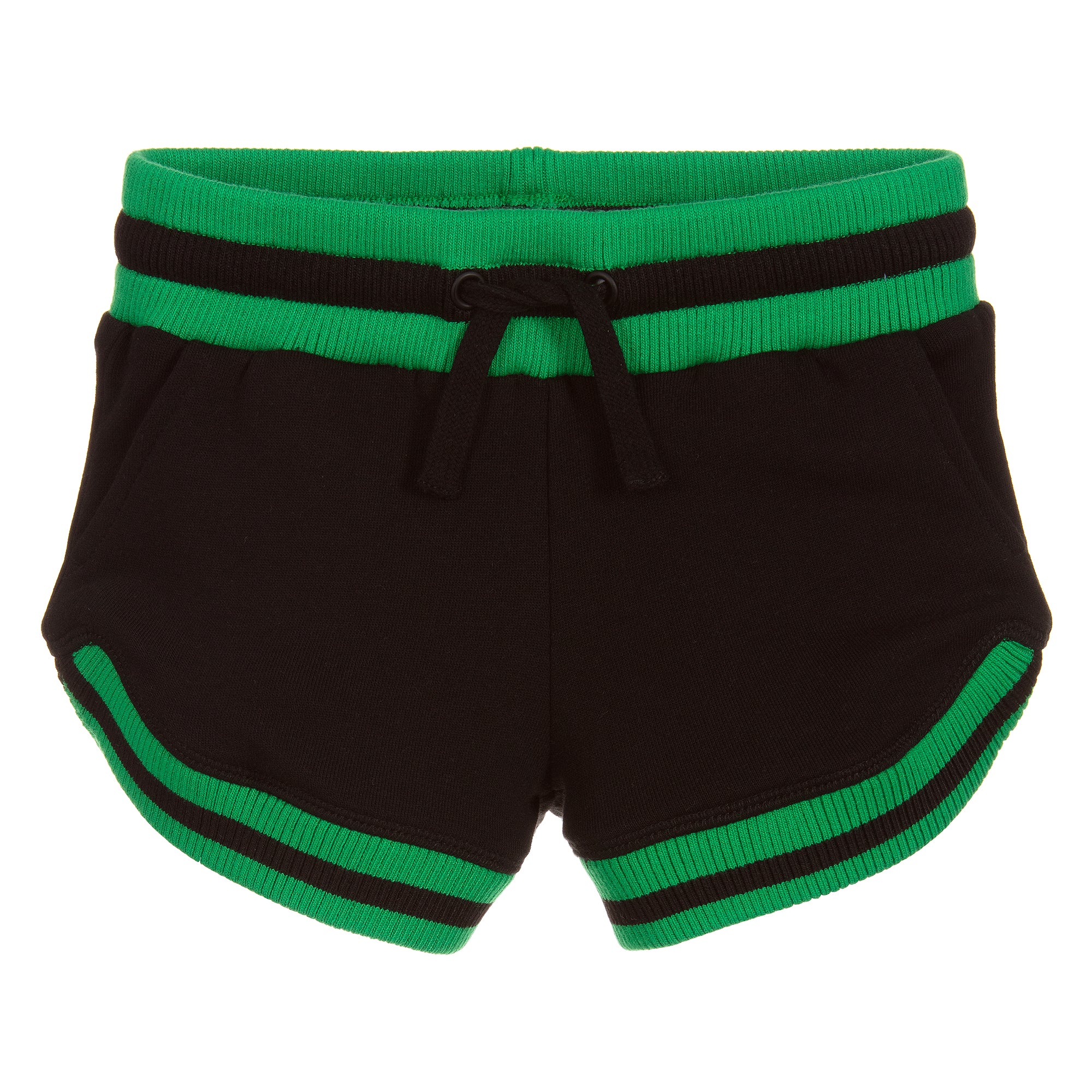 Girls Black with Green Shorts