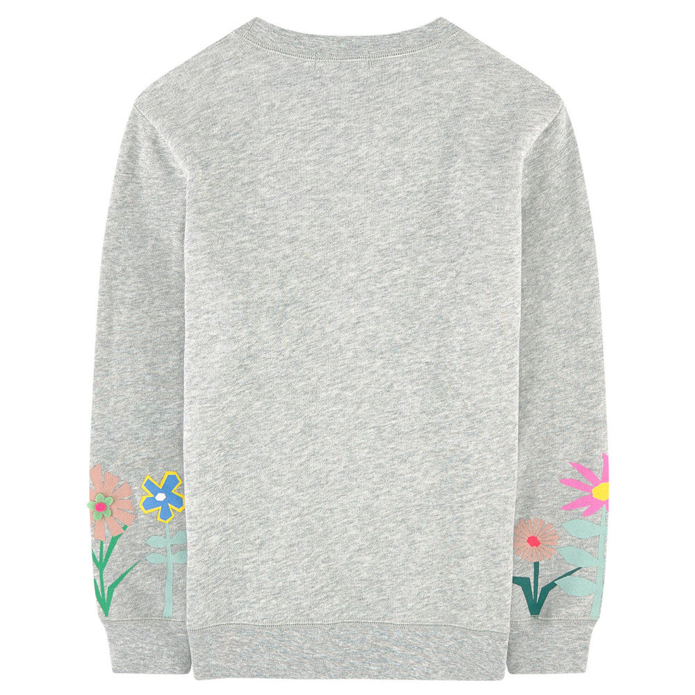 grey floral sweatshirt