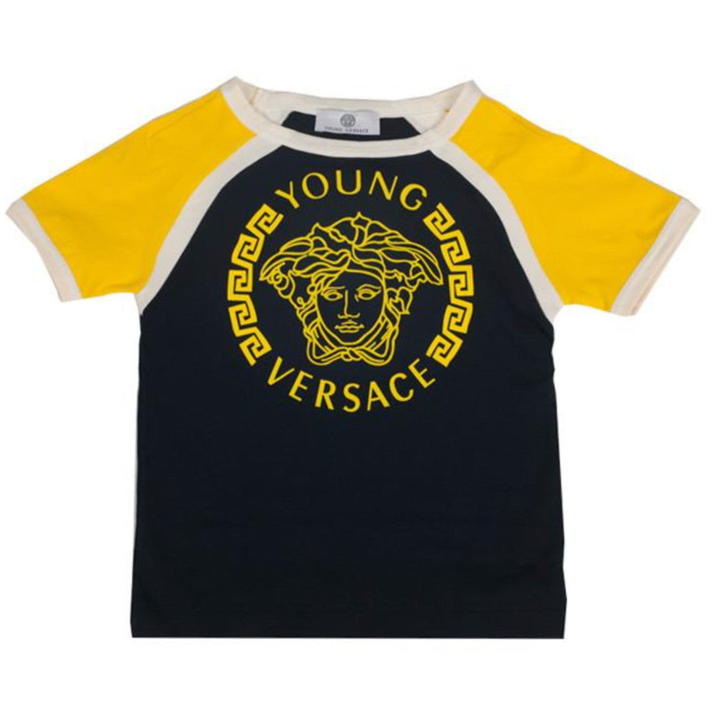 Versace Boys Navy and Yellow Medusa 