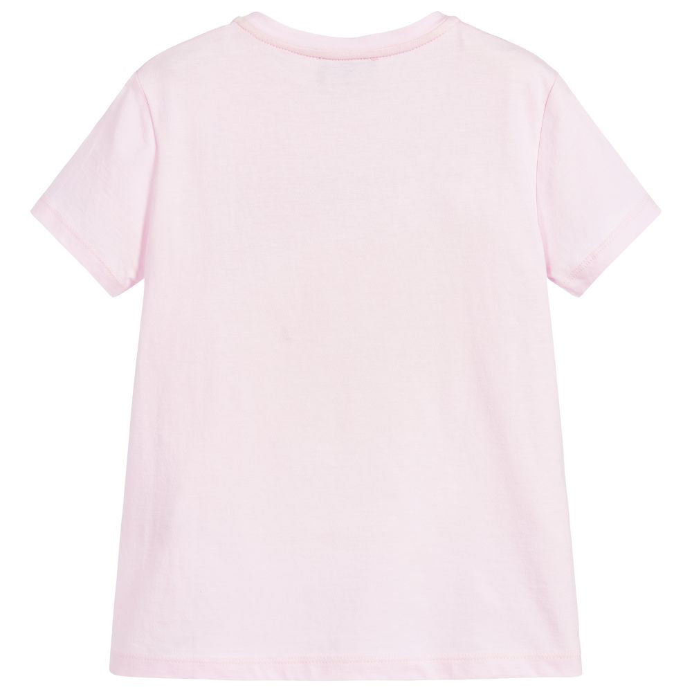 Versace Girls Pink Medusa Logo T-shirt