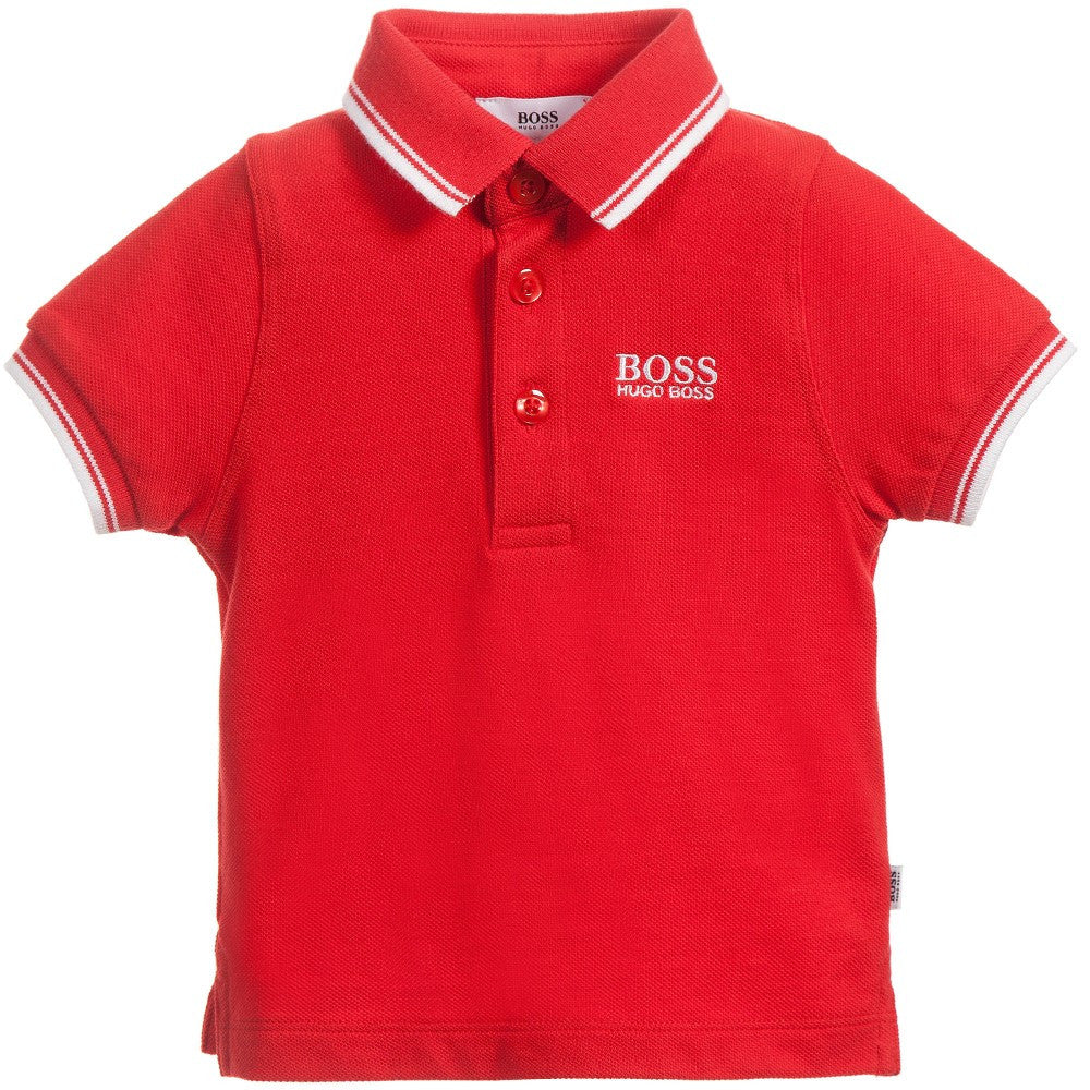 Hugo Boss Boys Red Polo Shirt – Petit 