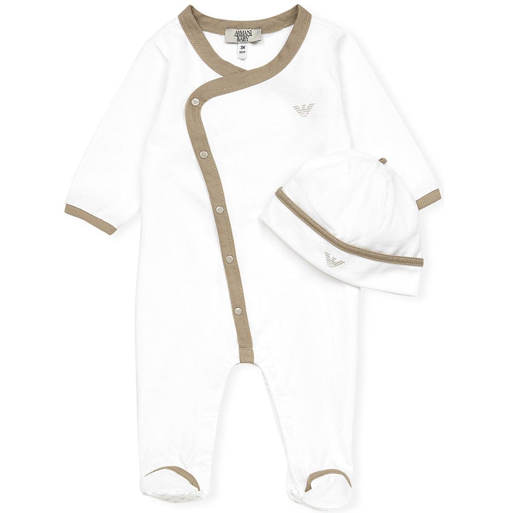 armani baby onesie