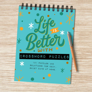 Life Is Better with Crossword Puzzles Book - Care Crates 