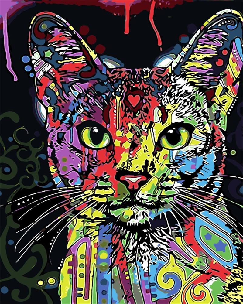 Color Splash Cat Van Go Paint By Number Kit  Faraday 