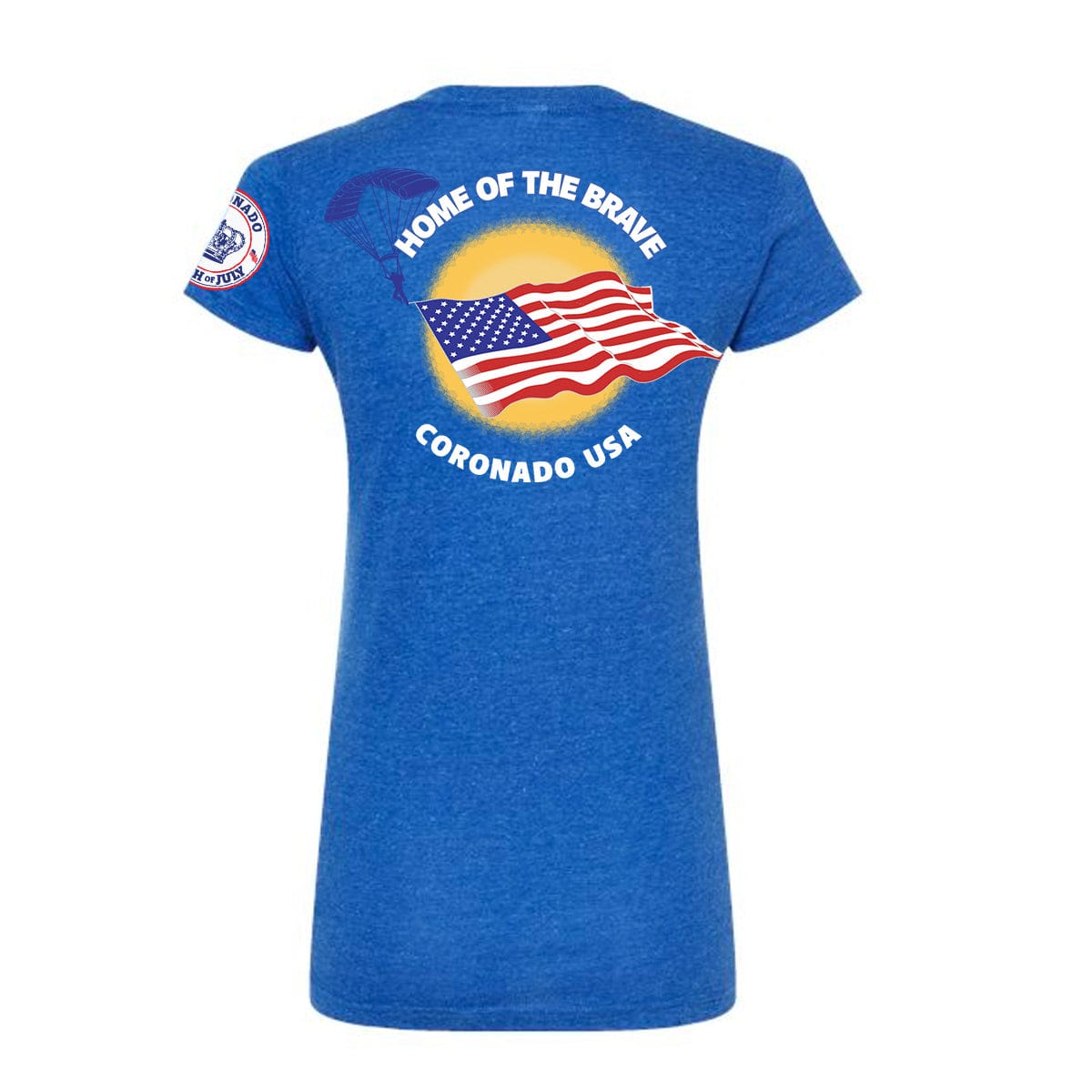 Coronadosurfdesigns Coronado CA 4th of July, Short-Sleeve T-Shirt - XL