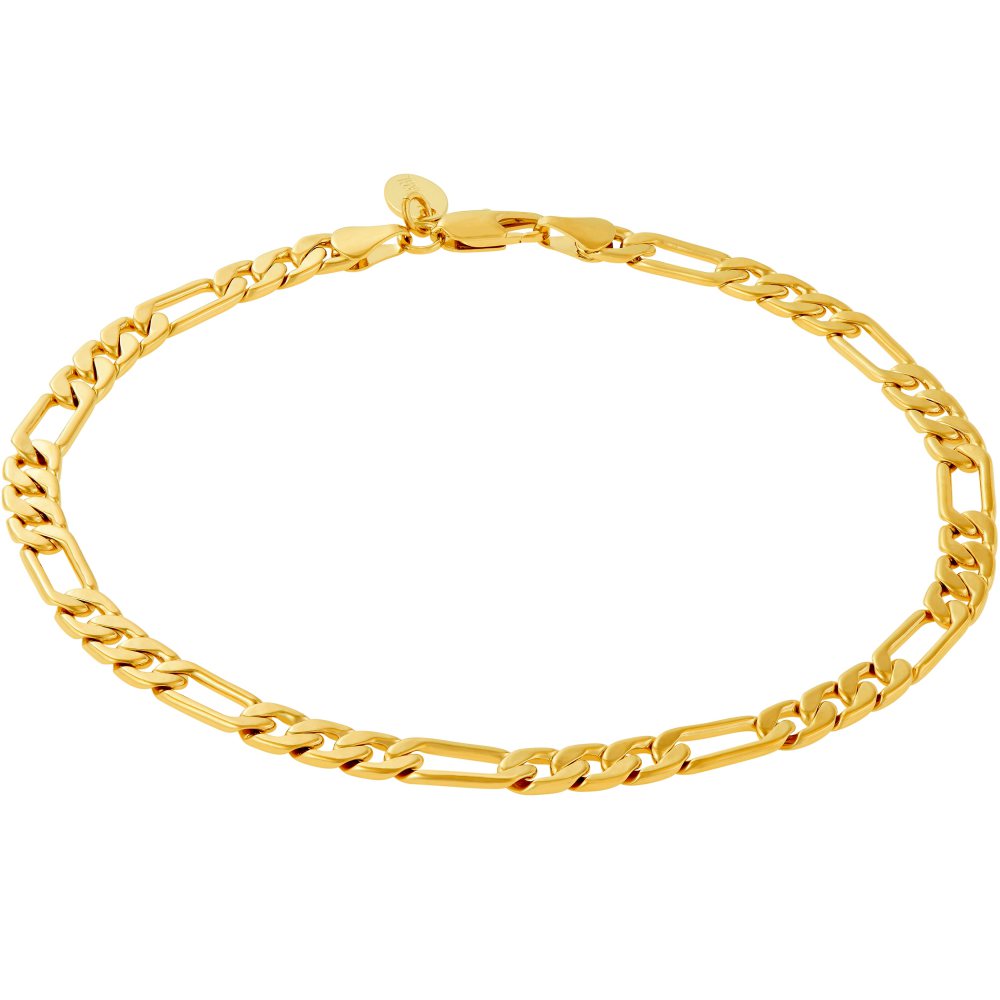 2.5mm Figaro Chain Anklet - Gold Plated | Lifetime Jewelry