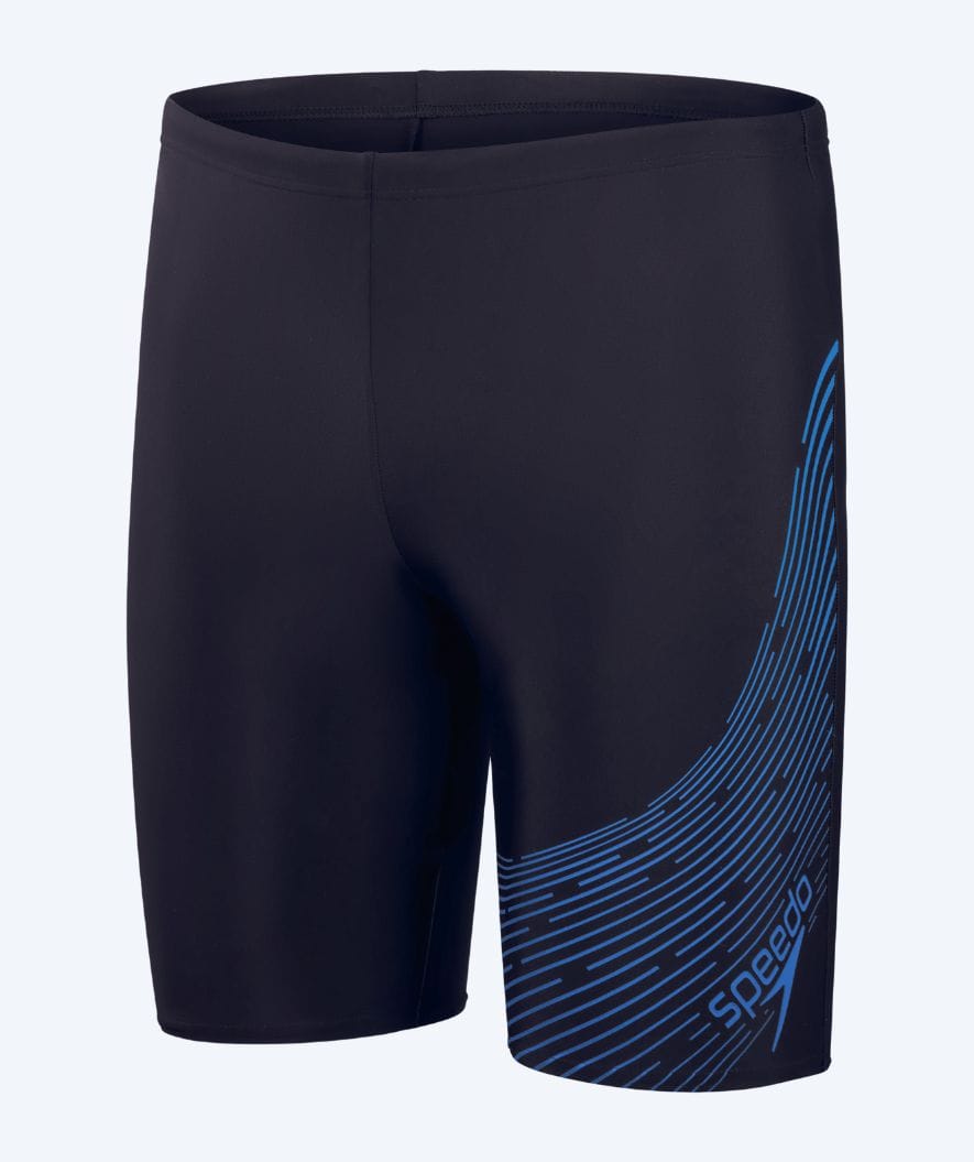 Speedo lange badebukser til mænd - Medley Logo - Mørkeblå/blå