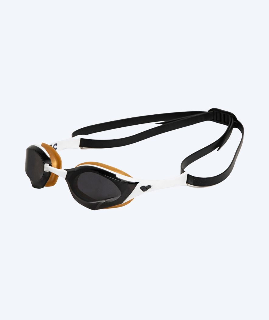 Arena svømmebriller - Cobra Edge SWIPE - Hvid/guld (Smoke linse)