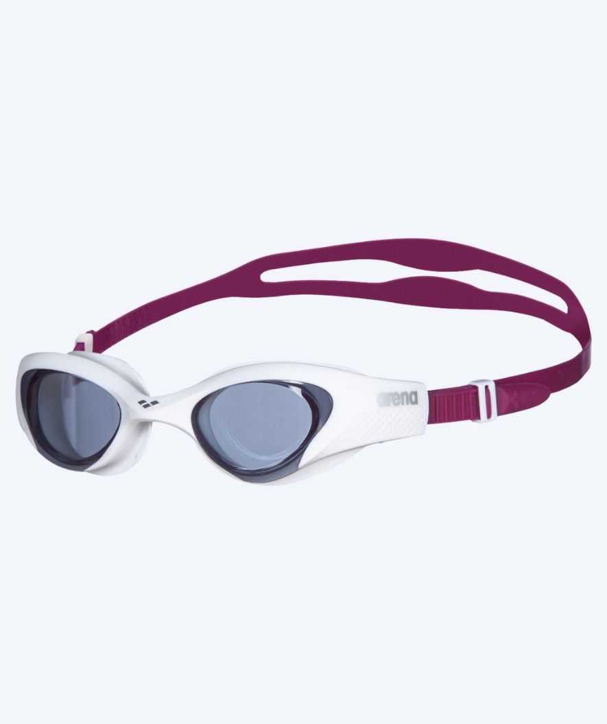 Arena svømmebriller til damer - The One - Hvid/lilla (Smoke linse)