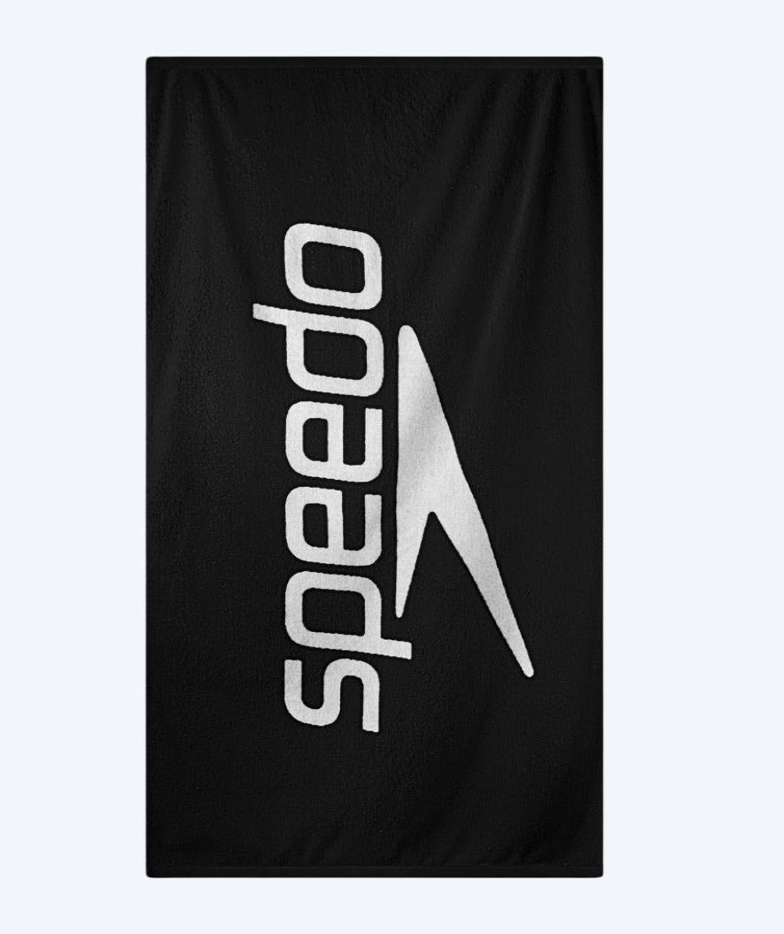 2: Speedo badehåndklæde - Logo - Sort/hvid