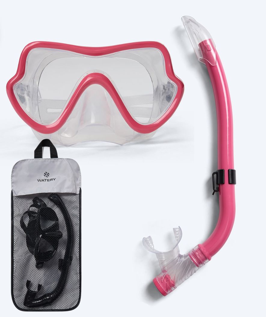 Watery Combo snorkelsæt til junior (8-15) - Trigger - Rød - Snorkelsæt til børn (4-16 år)