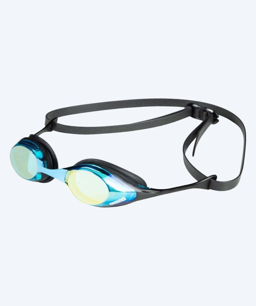 Arena svømmebriller – Cobra SWIPE Mirror – Sort/aqua