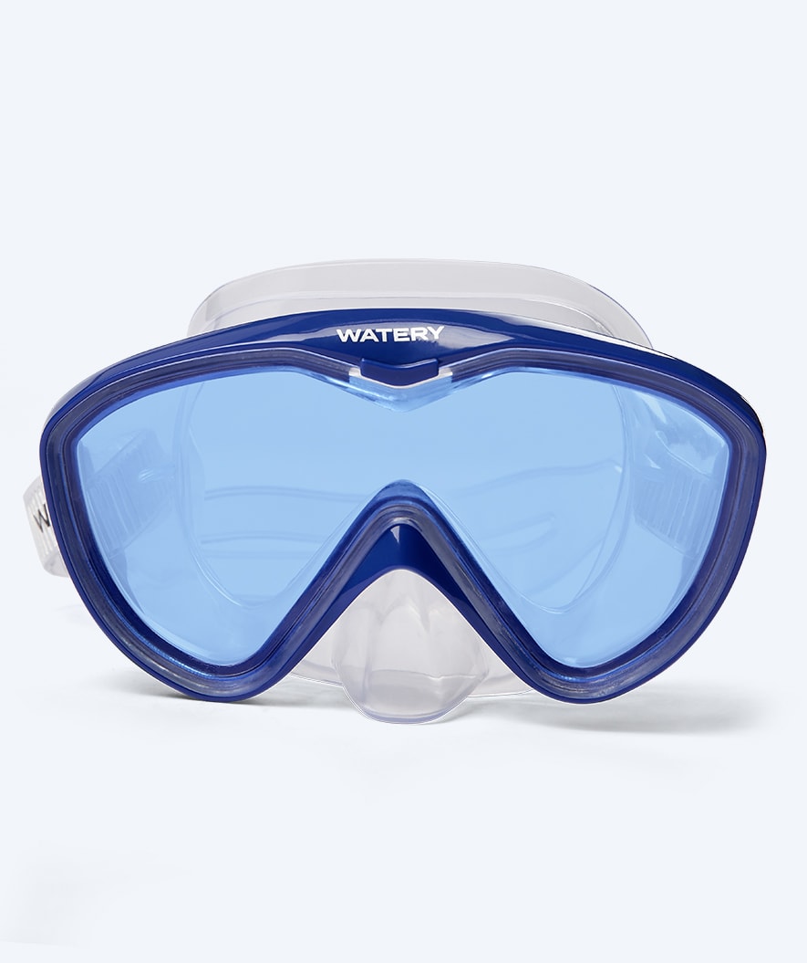 Billede af Watery dykkermaske til junior (8-15) - Nerina - Blå/blå - Dykkermasker til Junior (10-16 år)
