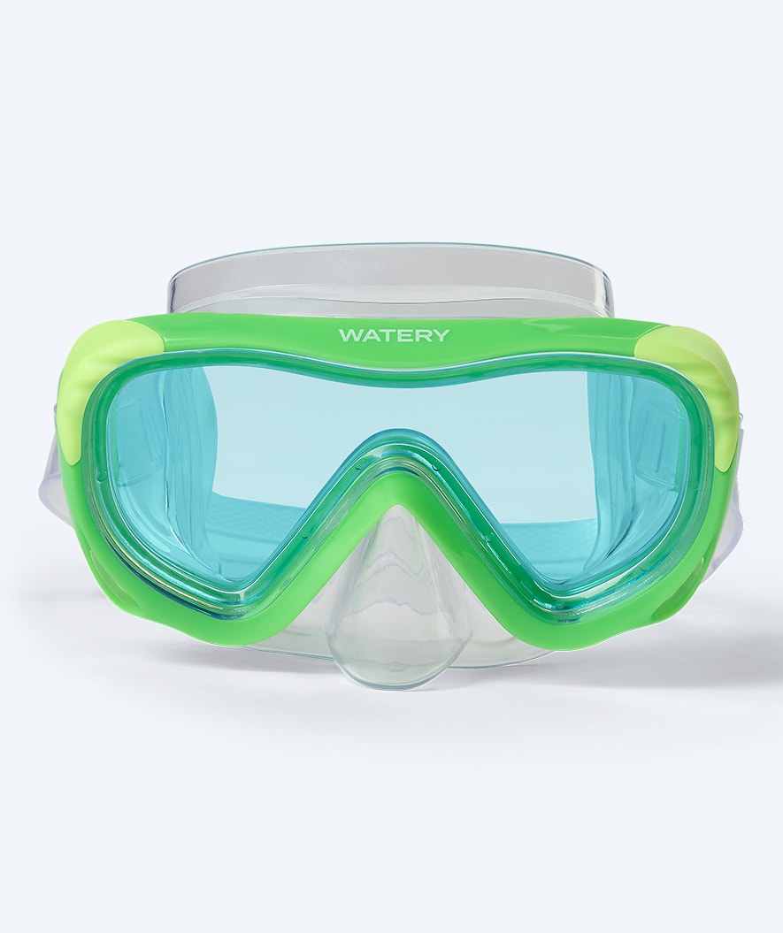 Billede af Watery dykkermaske til børn (4-10) - Shore - Grøn/blå - Dykkermasker til børn (4-12 år)