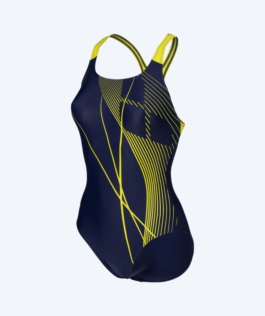 Billede af Arena svømmedragt til damer - Branch - Mørkeblå/gul