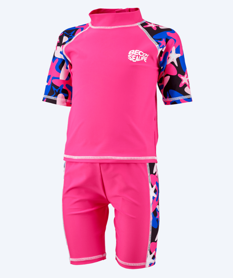 #2 - Beco våddragt til børn - Sealife rashguard - Pink