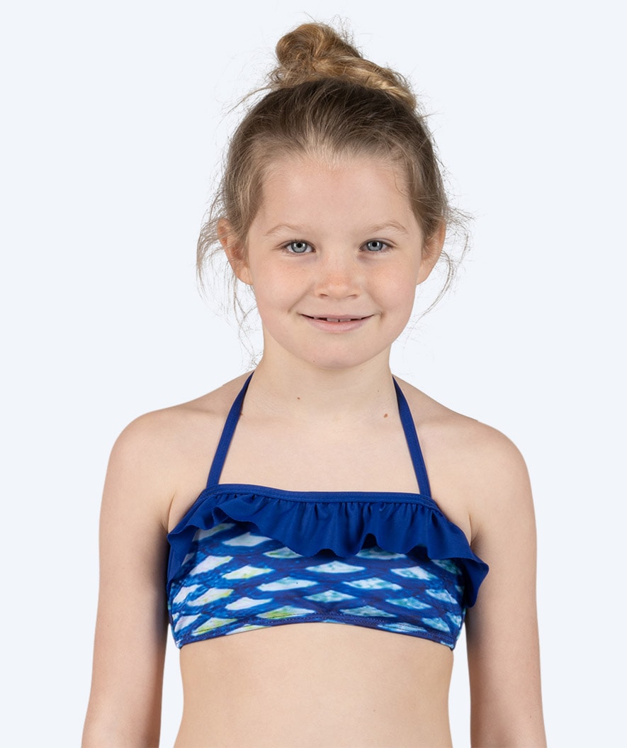 Billede af Watery havfrue bikini top til piger - Blue Ocean