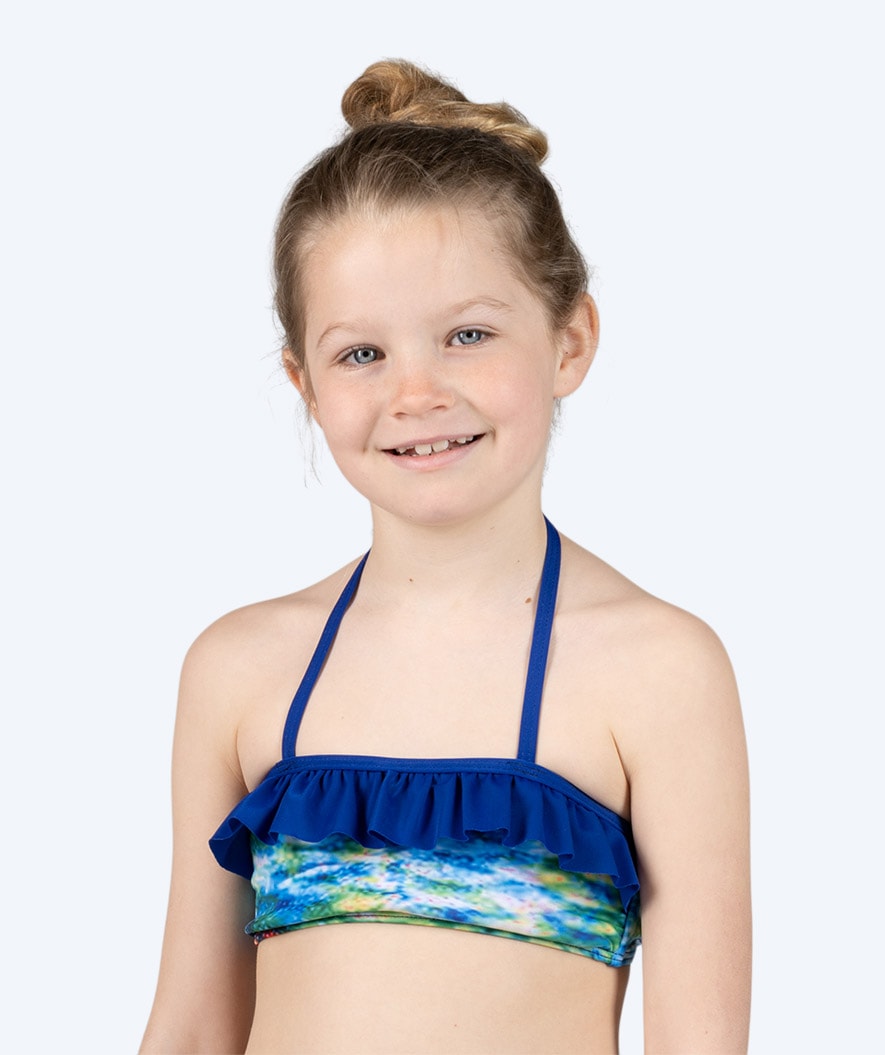 Billede af Watery havfrue bikini top til piger - Rainbow Bloom