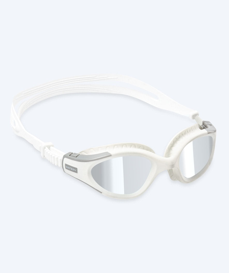 Billede af Watery motions dykkerbriller - Kelvin Mirror - Hvid/sølv - Motions svømmebriller - Mirror linse