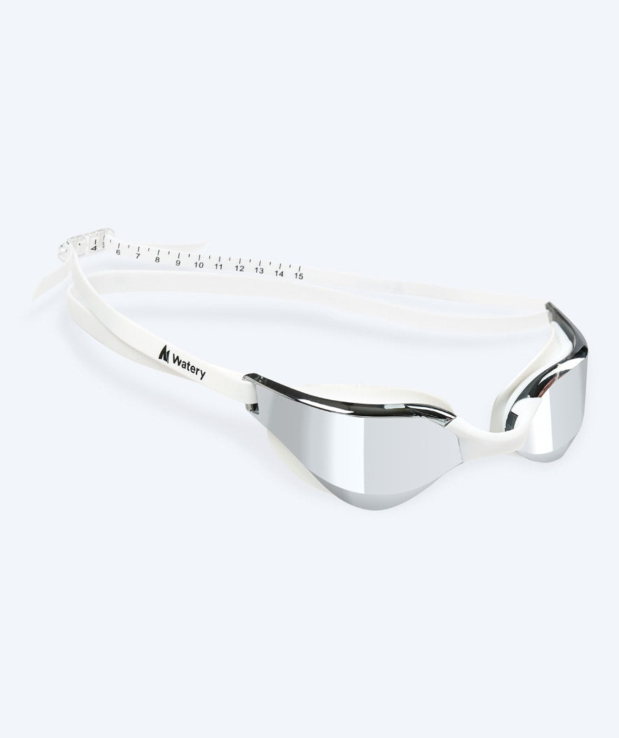 Watery svømmebriller - Instinct Mirror - Hvid/sølv
