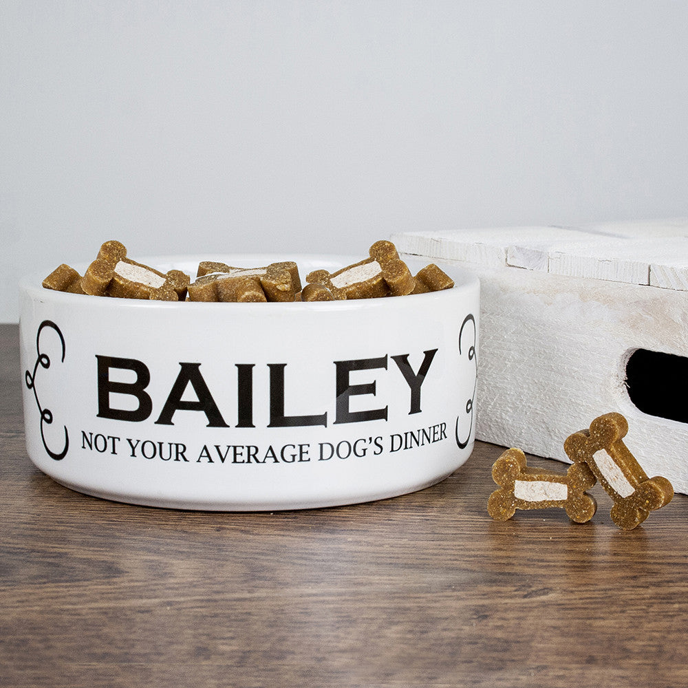 personalised dog food bowl