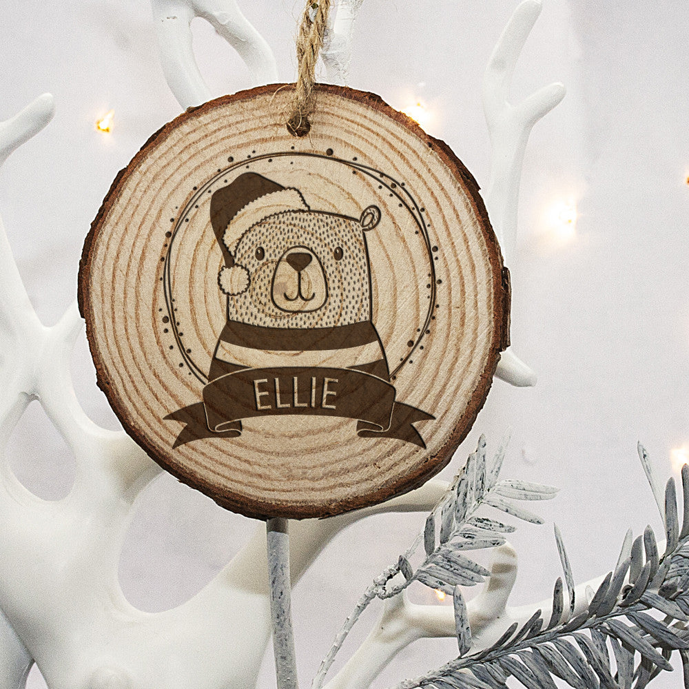 personalised christmas bear