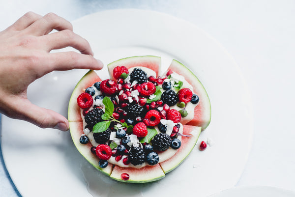 Watermelon Pizza with Original Superfood Creamer Frosting