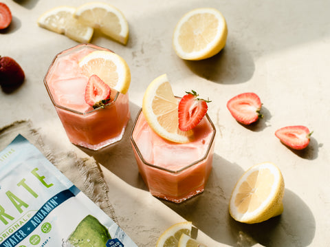 Coconut Water Strawberry Lemonade