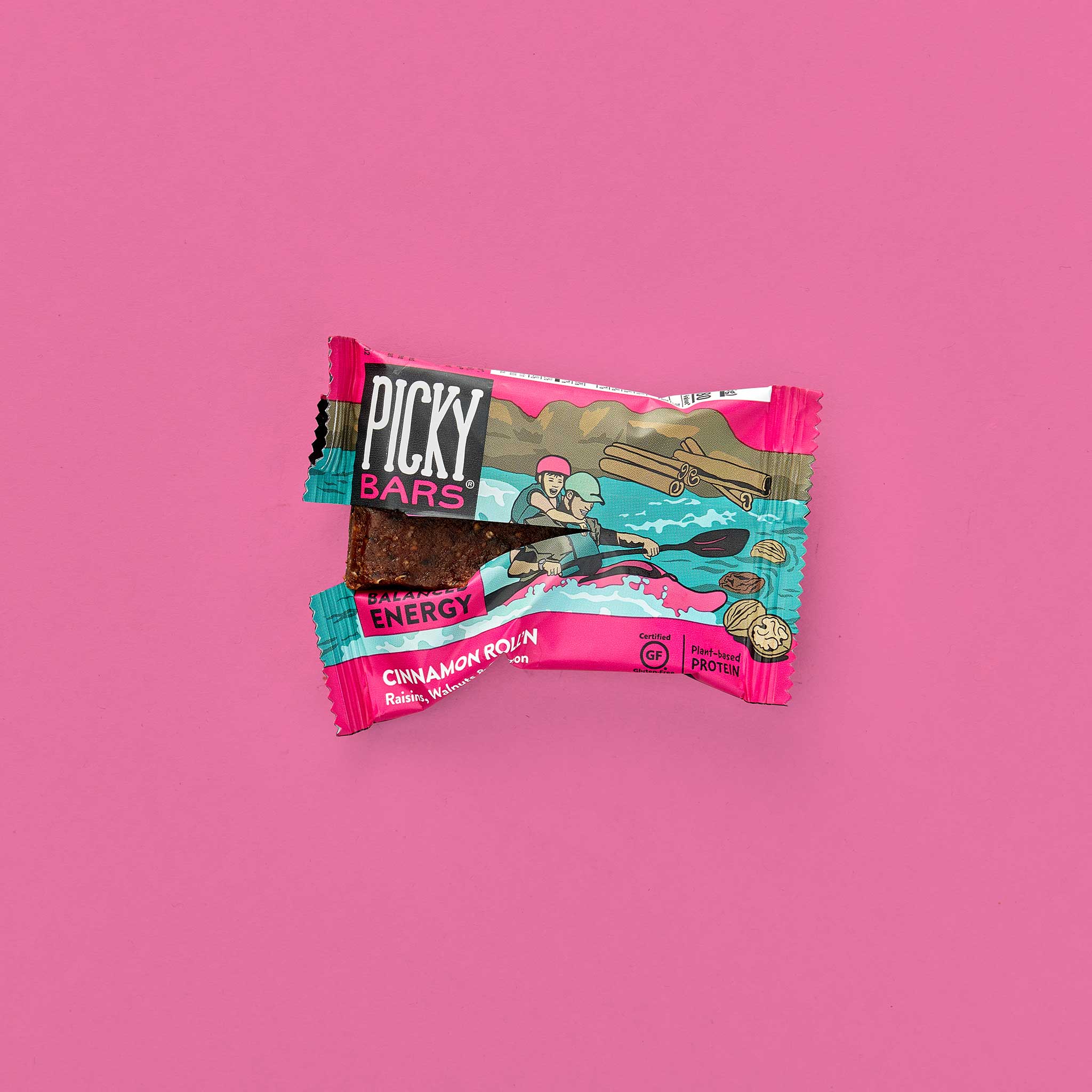 The Cinnamon Roll'n Picky Bars feature a mix of complex carbs, fats, and proteins to help power through the day by giving you an energy boost.