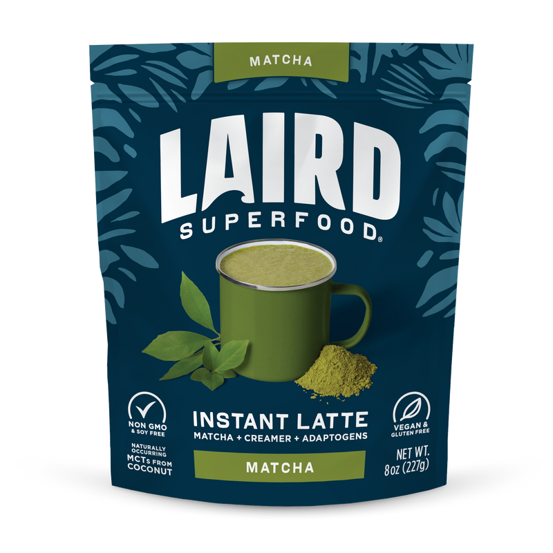 A perfect blend of Japanese matcha and the Laird Superfood Creamer. The Instant Latte also includes functional mushroom extracts. All you need to add is hot water to this mix, and you have a creamy, luxurious superfood Matcha latte in seconds. 