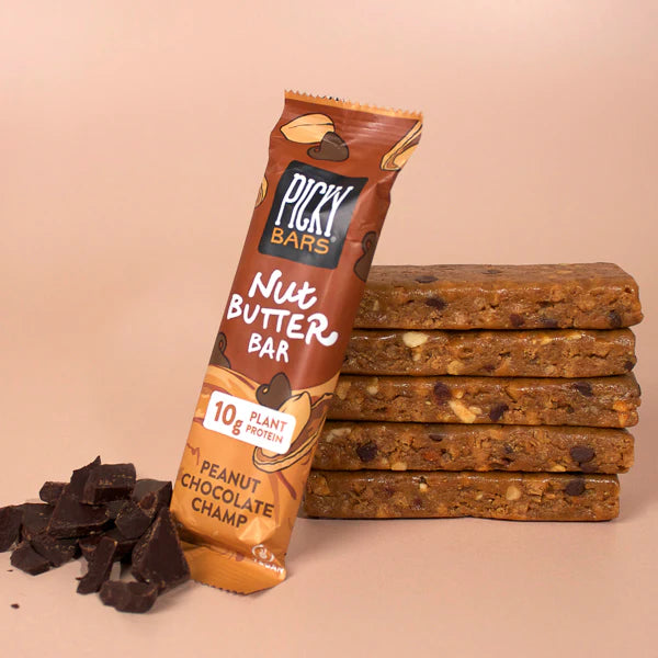 Plant Protein Snack: Peanut butter and chocolate Picky Bars
