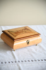 Vintage Sorrento Marquetry Musical Jewellery Box