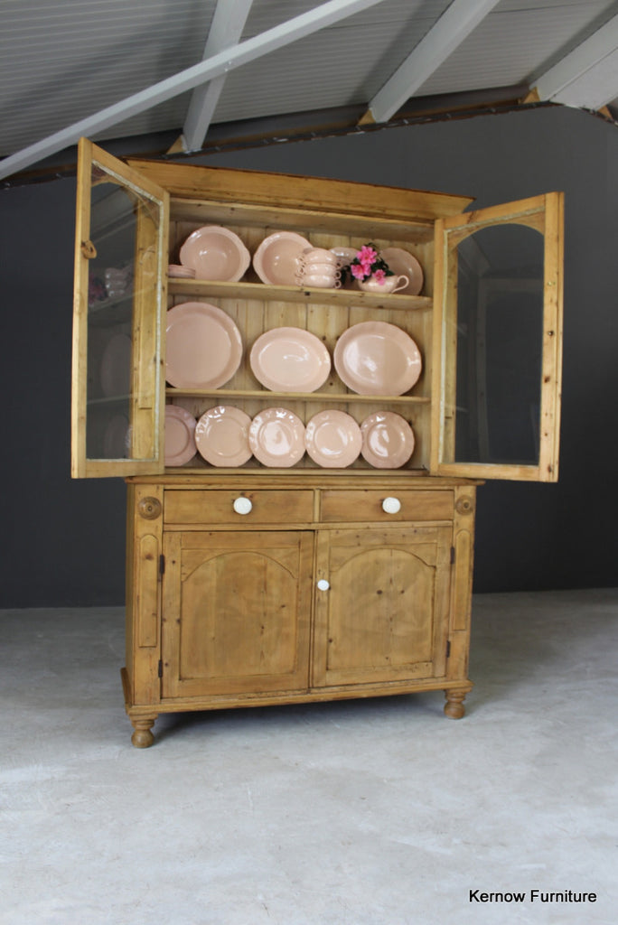Antique Victorian Pine Glazed Dresser