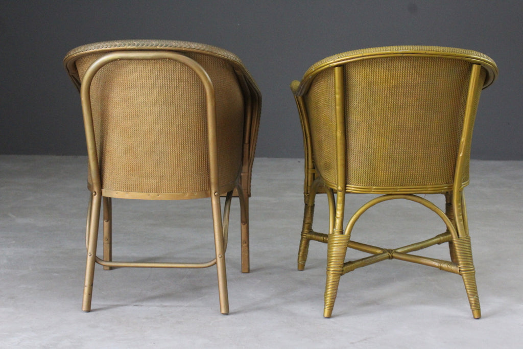 Pair Gold Bedroom Chairs