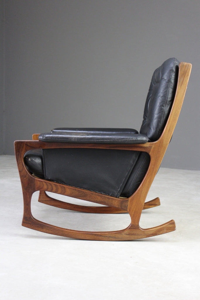 small leather rocking chair