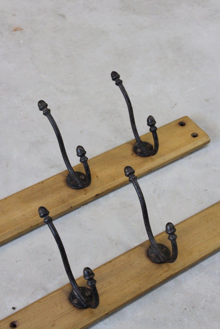 vintage iron coat hooks