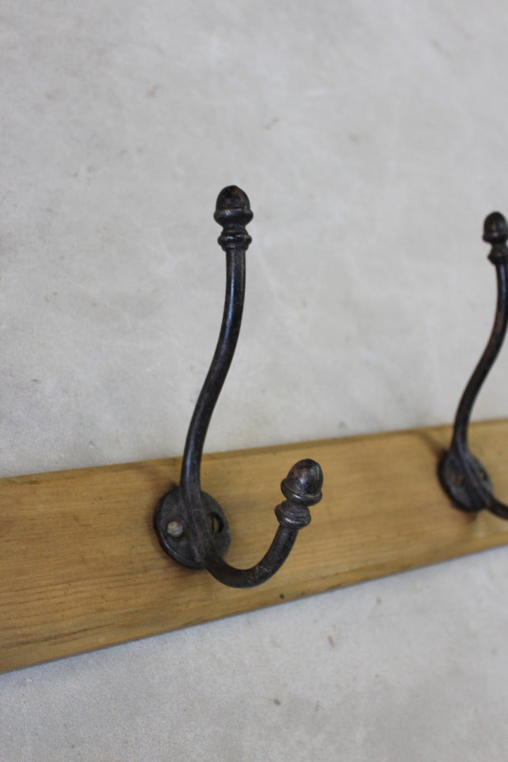 vintage iron coat hooks