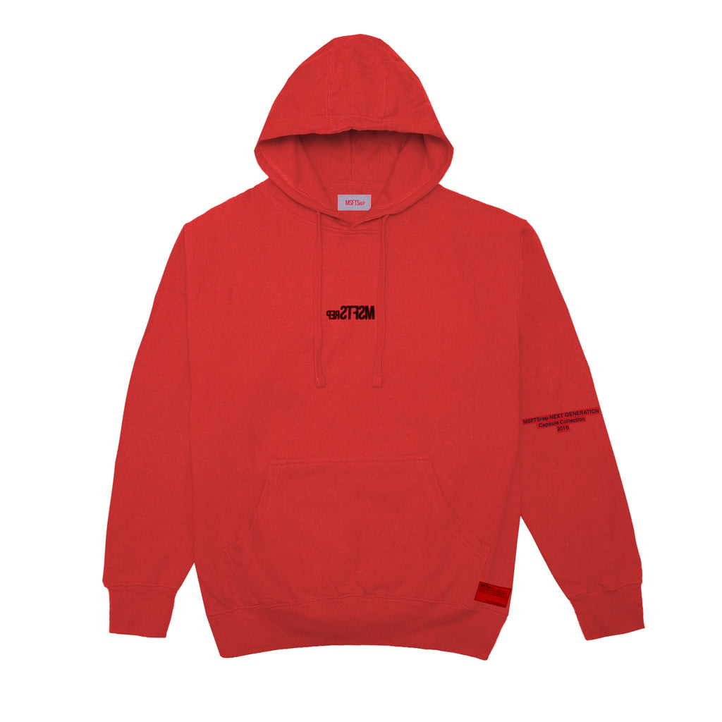 next red hoodie