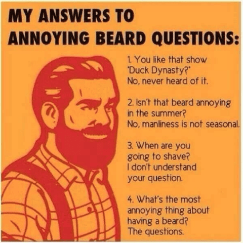 “Manliness is not seasonal” Beard Memes