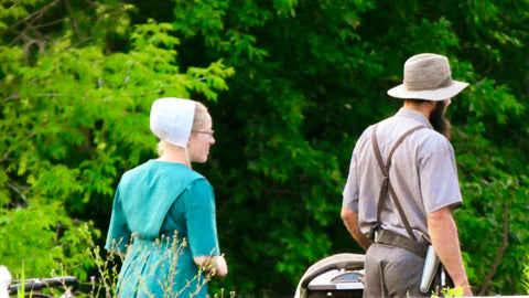 Amish man and woman