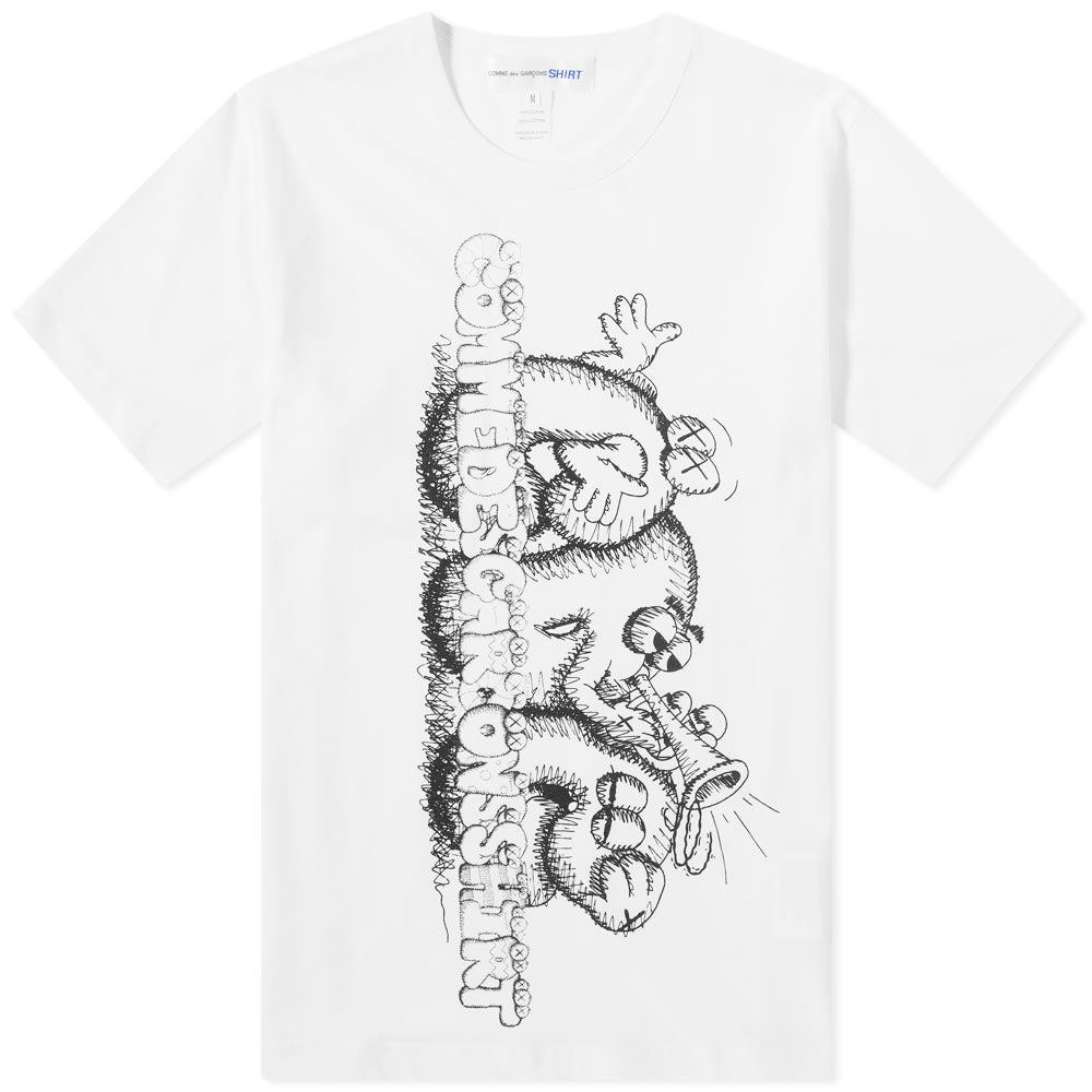 COMME des GAR ONS SHIRT x KAWS Tee - Black/White