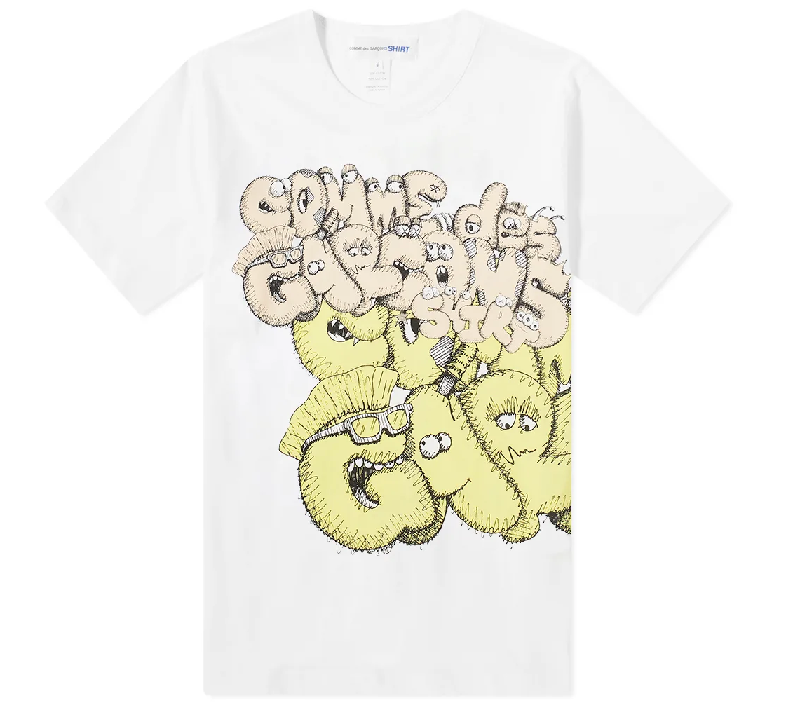 COMME des GAR ONS SHIRT x KAWS Tee - Multi Color/White