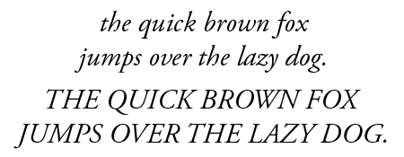 Garamond Typeface | Italic
