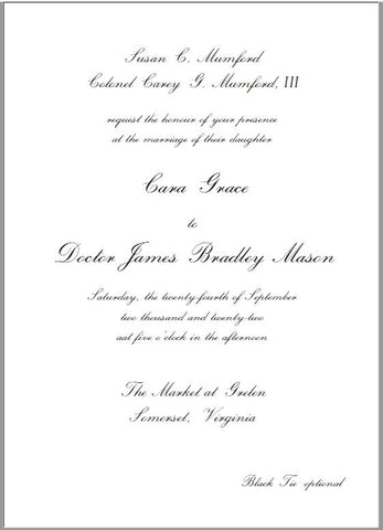 Hand Engraved Wedding Invitations
