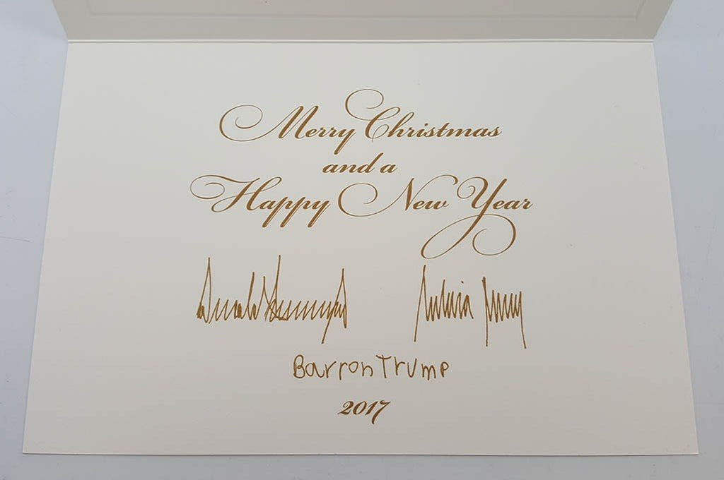 White House Christmas Card Sample | President Trump | Hand Engraving, - Studio Burke DC ...
